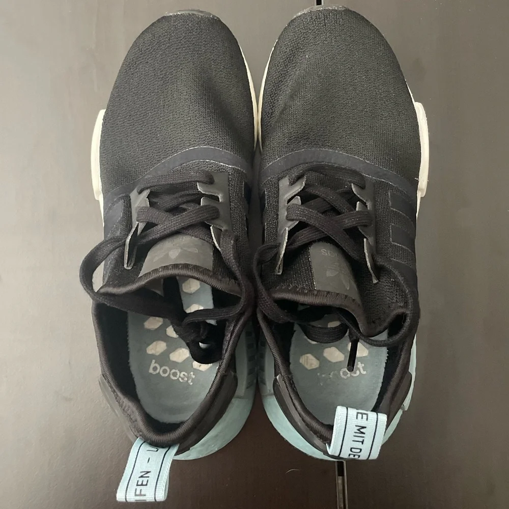 Women’s Adidas NMD Black & Light Blue - Picture 5 of 6